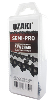 Zaagbladen, kettingen en tandwielen voor kettingzagen ZK14LP43MINI-E38